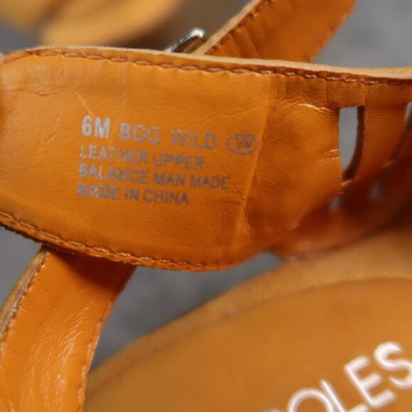 Aerosoles Shoes Womens 6 Sandals Wedge Platform Leather Peep Toe Fashion Comfort - Picture 13 of 13